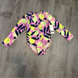 Tea collection lemon one piece rashguard